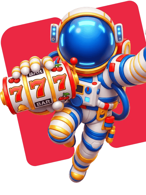 Astronauta de NetBet con unos rodillos de tragamonedas 777